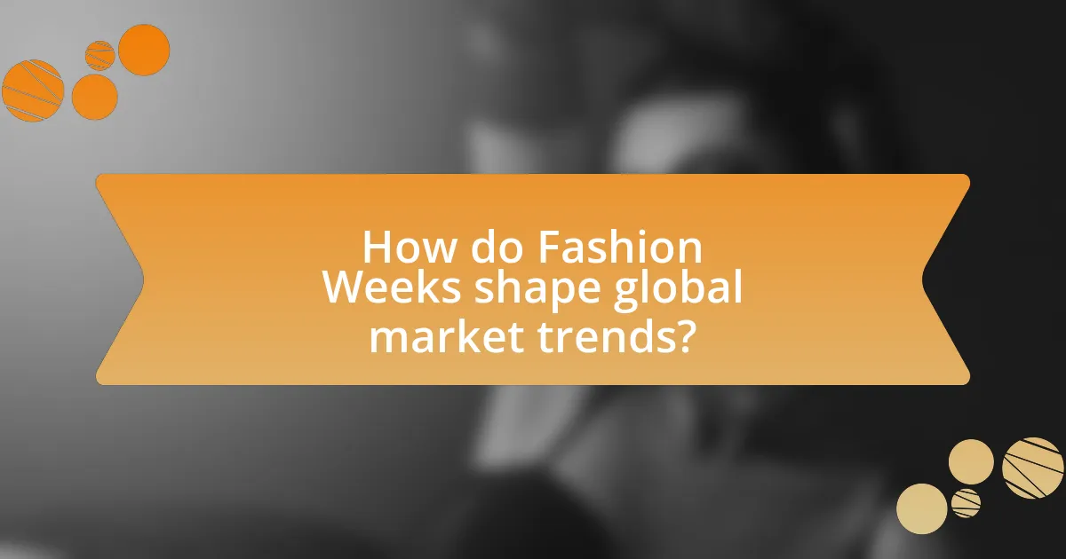 How do Fashion Weeks shape global market trends?