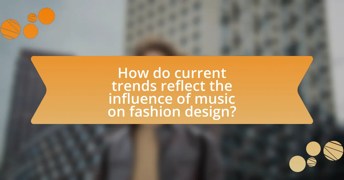 How do current trends reflect the influence of music on fashion design?
