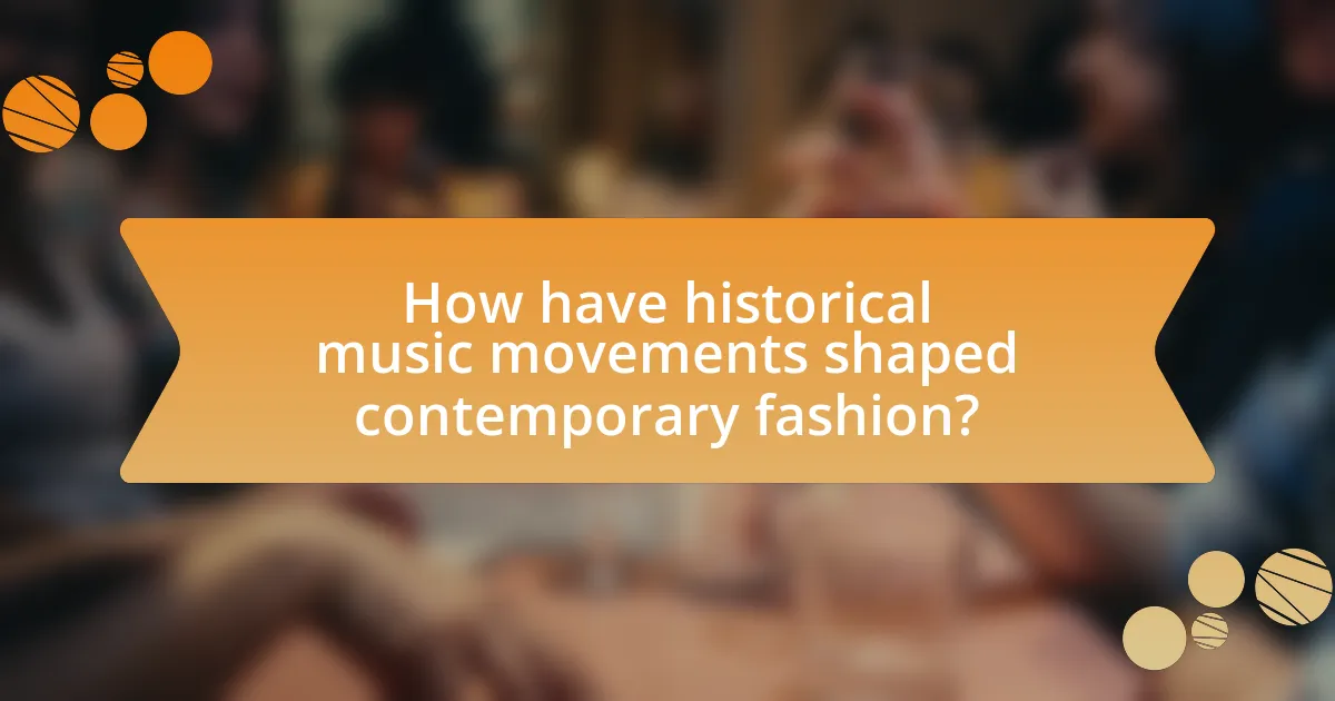 How have historical music movements shaped contemporary fashion?