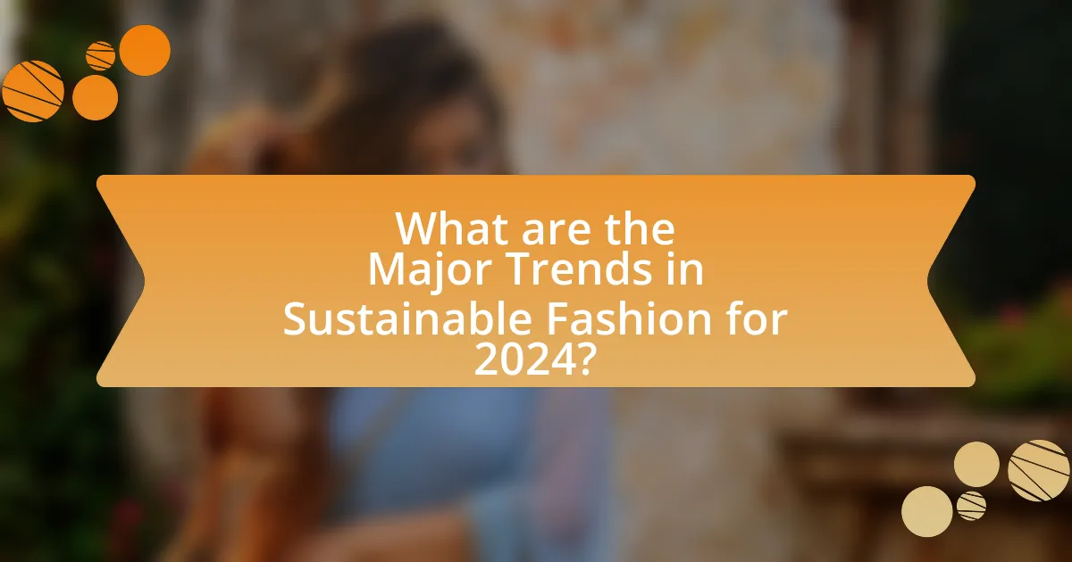 What are the Major Trends in Sustainable Fashion for 2024?