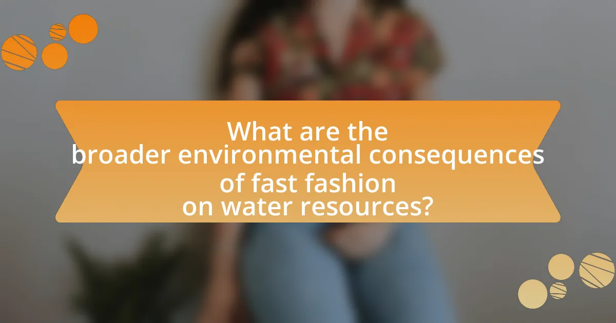 What are the broader environmental consequences of fast fashion on water resources?