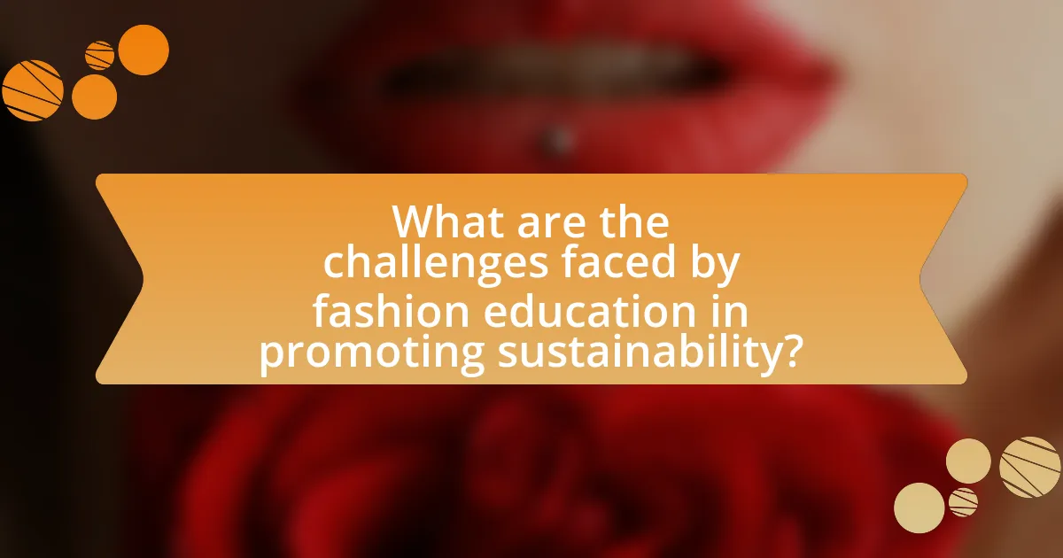 What are the challenges faced by fashion education in promoting sustainability?