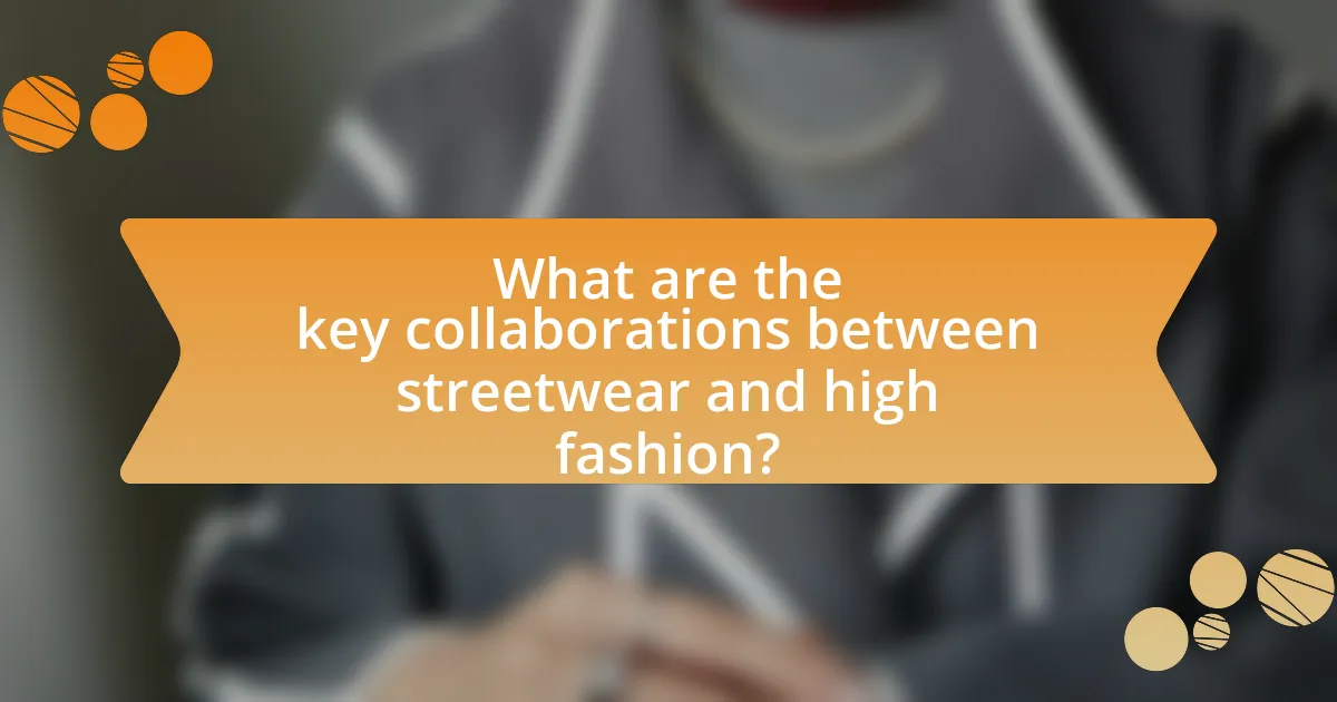 What are the key collaborations between streetwear and high fashion?