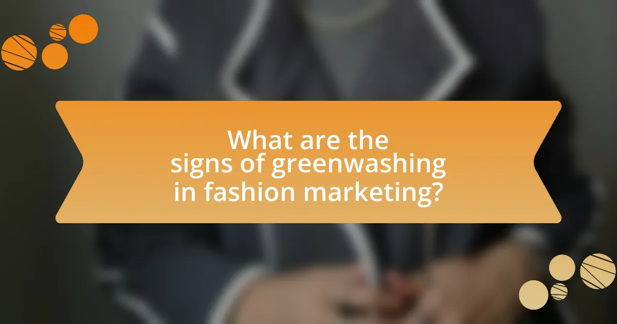 What are the signs of greenwashing in fashion marketing?