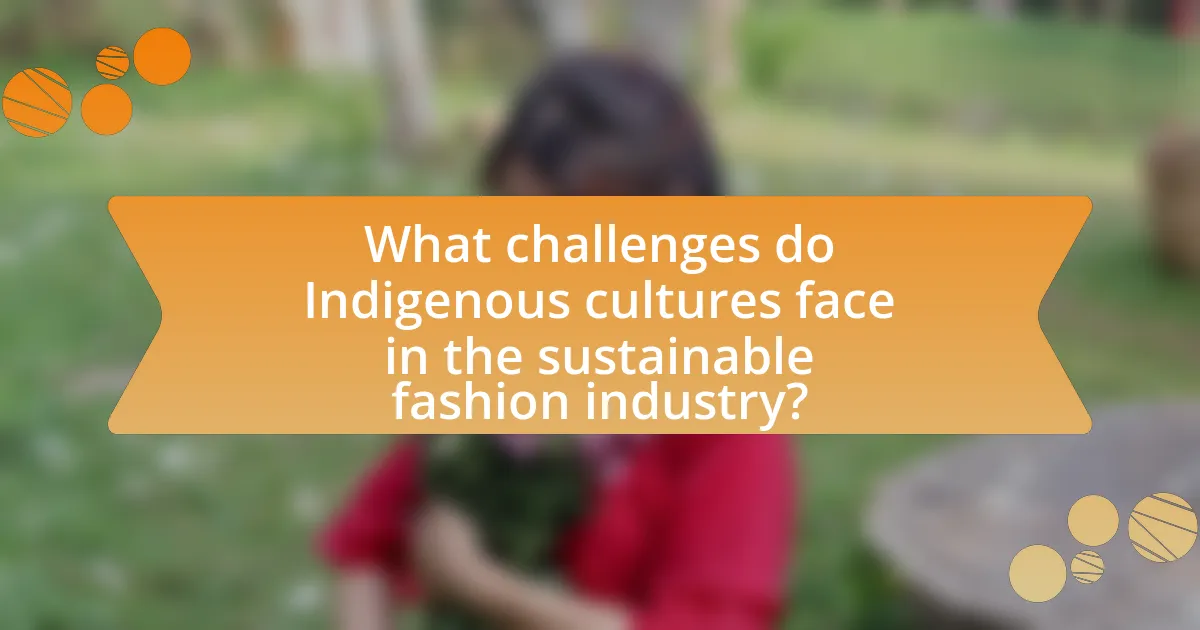 What challenges do Indigenous cultures face in the sustainable fashion industry?