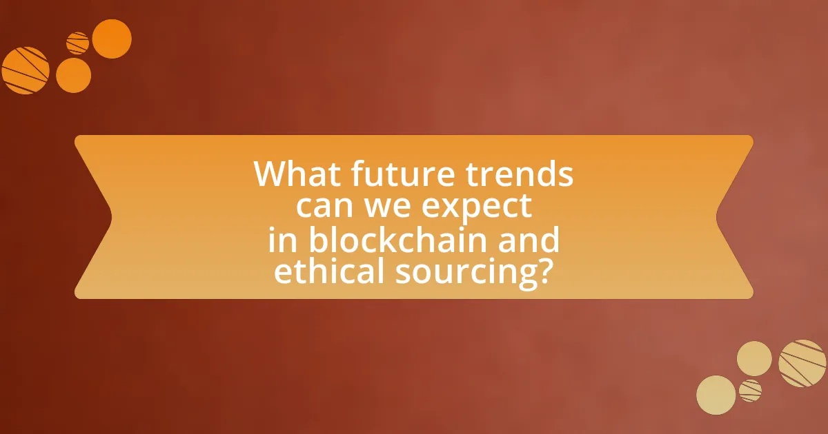 What future trends can we expect in blockchain and ethical sourcing?