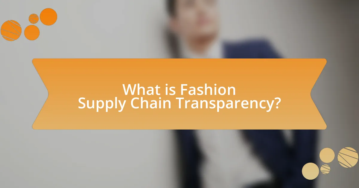 What is Fashion Supply Chain Transparency?