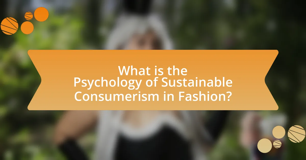 What is the Psychology of Sustainable Consumerism in Fashion?