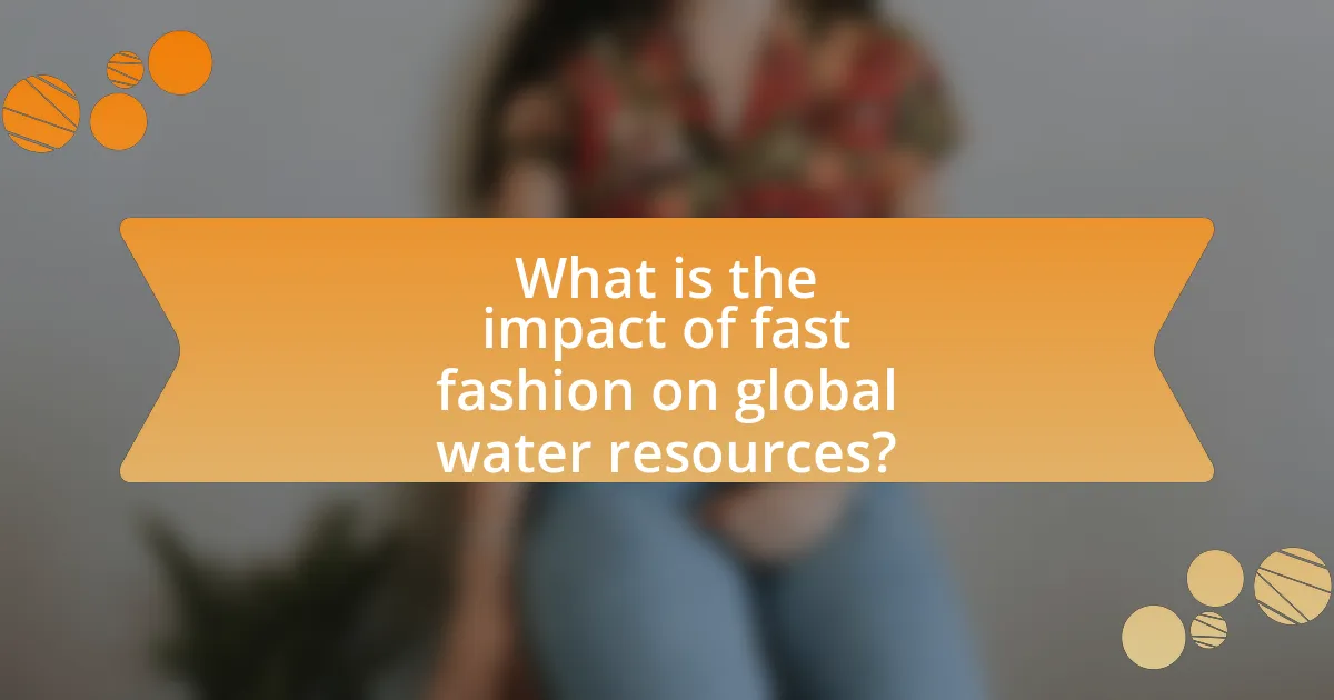 What is the impact of fast fashion on global water resources?